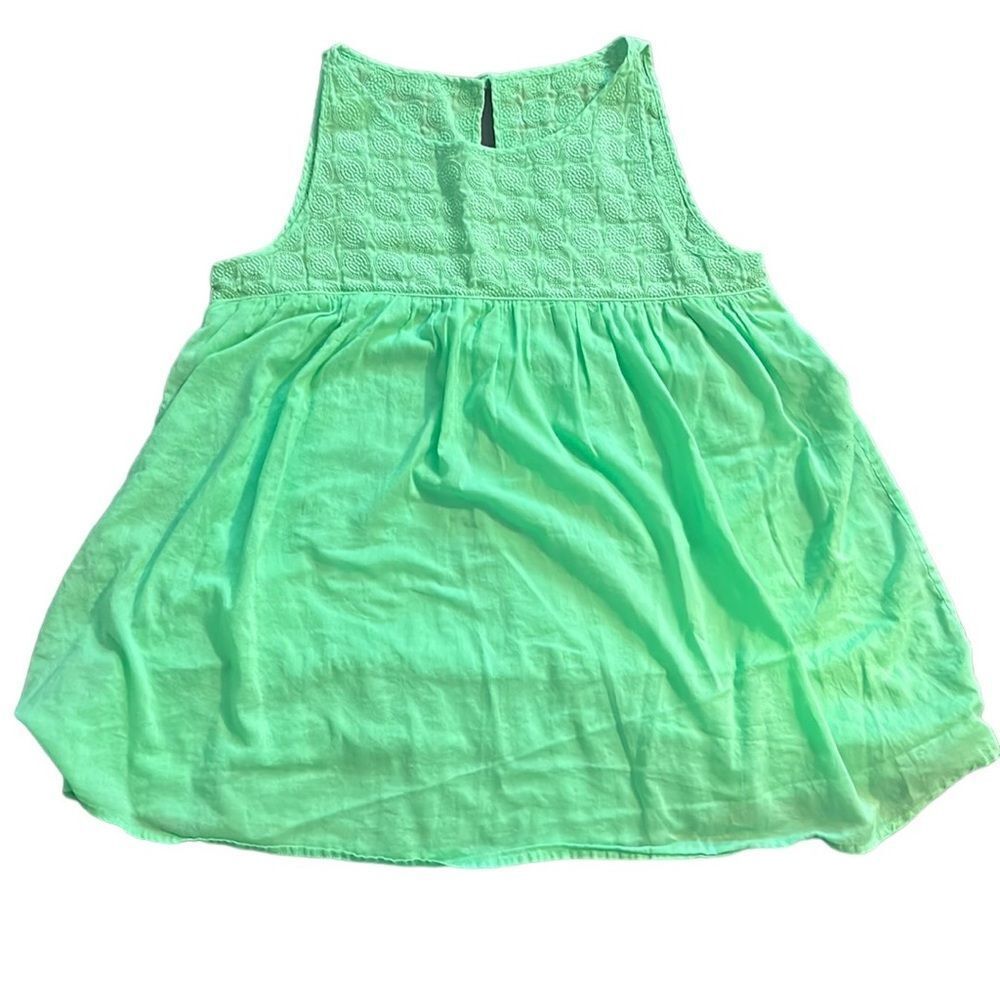 J. Crew Lime Green Sleeveless Blouse Women’s Small